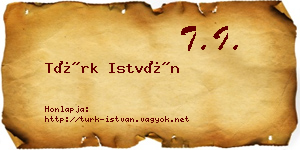 Türk István névjegykártya